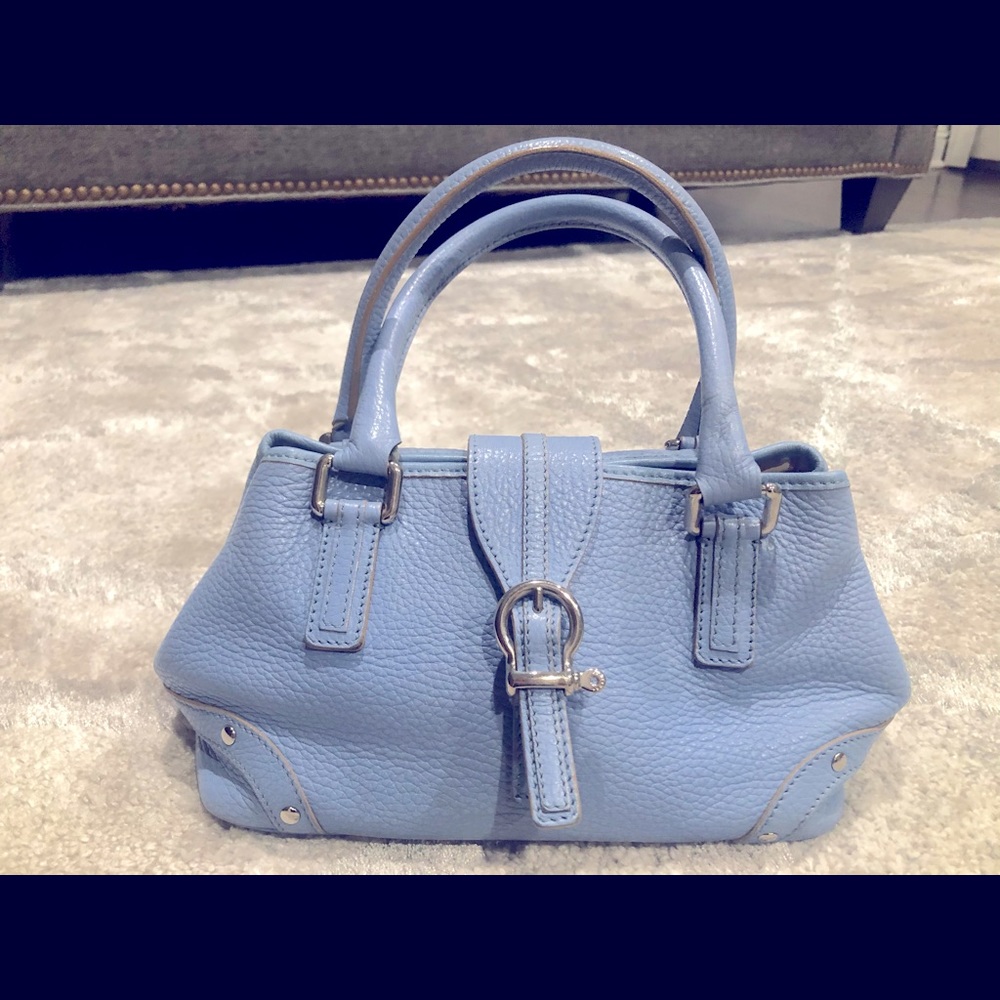 Burberry Baby Blue Mini Satchel Purse